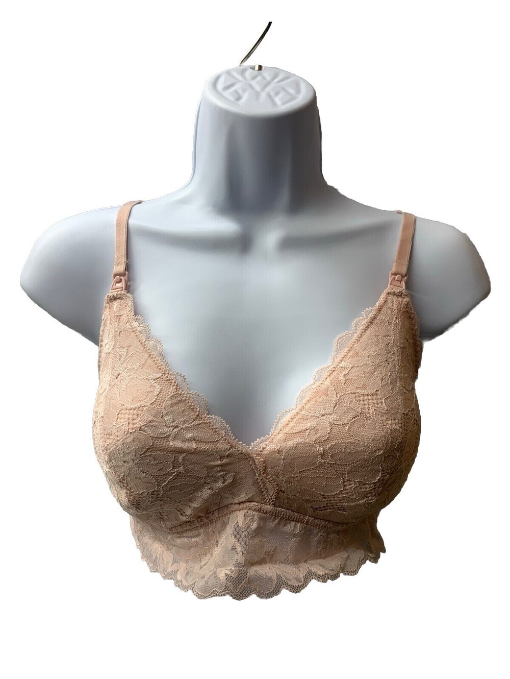 MOMANDA Lace Nursing Bra Wirefree Padded Breastfeeding Maternity Bras Sz S plus